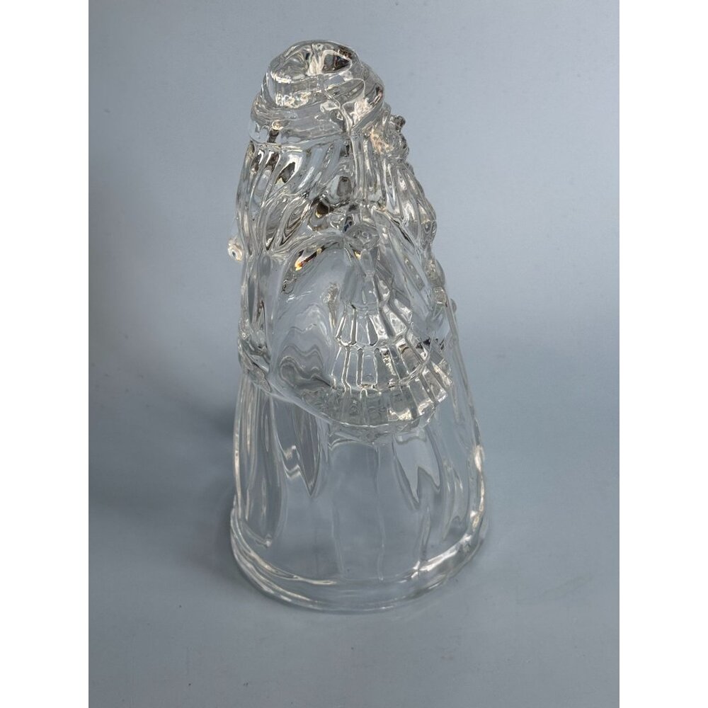 Crystal Santa Claus Figurine Candle Holder Lead Crystal 7.5" Decorative Holiday - Picture 4 of 12